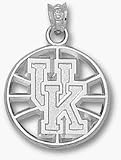 Kentucky Wildcats UK Pierced Basketball Pendant - Sterling Silver Jewelry