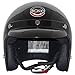 Core Vintage Open Face Helmet (Gloss Black, X-Large)