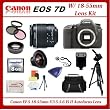 Canon EOS 7D DSLR Camera with SSE Pro Kit: Includes - Canon EF-S 18-55mm f3.5-5.6 IS, Also Includes Soft Carrying Case, 0.45x Wide Angle Lens & 2x Telephoto Lens, 8GB SDHC Card & Card Reader, Dedicated Flash, 3 Piece Pro Filter Kit and much more...
