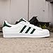 Adidas Mens Superstar White/Green-Gold Leather