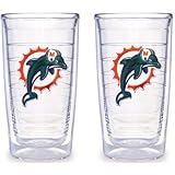 Tervis Tumbler Miami Dolphins 16Oz. Tumblers- Set Of 2 Size: One Size