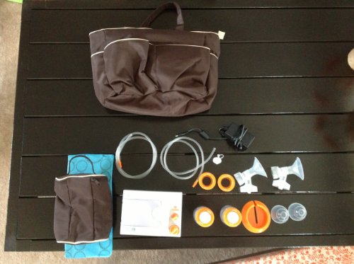 evenflo double electric breast pump with tote