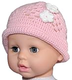 Baby Crochet Delightful Hat, Size 0-12 M., Color: Pink