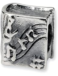 Sterling Silver Music Book Charm Bead Fits Pandora Chamilia Biagi Bracelet