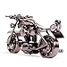 Retro Motorcycle Model, Metal Material, Electrolytic Plating Finish (Metallic black)