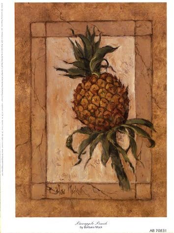 Pineapple Punch Art Poster PRINT Barbara Mock 6x8