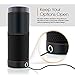 Amazon Echo Protective Case, rooCASE [Chorus] Amazon Echo Premium Synthetic Leather Protective Sleeve Skin Cover, Black