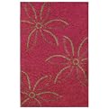 Modern Vibes Floral Shag Rug - Raspberry/ Kiwi (30x46")&nbsp;