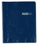 House of Doolittle Teachers Planner with Seating Chart, 7 Periods, and Records, 8.5 X 11 Inches Blue Leatherette (HOD50907)