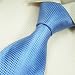 NEW Y&G Designer Hand Made Blue 100% Jacquard Woven Pure Silk Mens Neck Tie Neckwear Set T4041