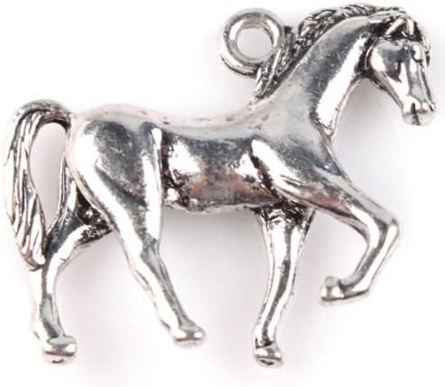 8pcs NEW Wholesale Antique Silver Horse Charms Alloy Pendant Finding Lots DIY