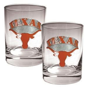 NCAA Texas Longhorns Two Piece Rocks Glass Set