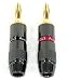 GLS Audio Black Chrome Series Gold Connector Banana Plugs - 20 Pack (10 Reds & 10 Blacks)