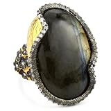 Azaara Hot Rocks Labradorite Edge Ring