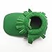 SAYOYO Baby Green Tassels Soft Sole Leather Infant Toddler Prewalker Shoes (6-12 Months, Green)