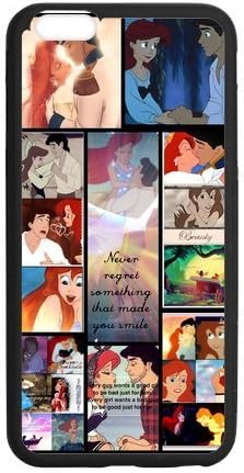 LeonardCustom- The Little Mermaid Princess Ariel Protective Hard Rubber Coated Cover Case for iPhone 6 Plus 5.5" -LCI6PU420