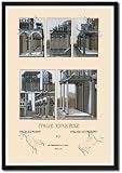 Framed Art Poster 20x30, Italy - Urban Architecture of Tuscany, 1300-1600