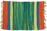 100% Cotton Bright Green Rag Rug 3 x 5