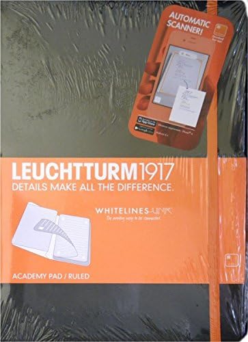 Leuchtturm ACADEMY PADS A5 ruled, Hardcover, black Powered by Whitelines