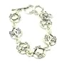 Silver Religious Cross Charm Toggle Bracelet Fashion Jewelry