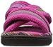 Isotoner Signature Women's Microterry Payton Cross Slide Flat, Wild Berry, 7 UK/8.5-9 M US