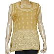 Women's Clothing Top Kurti India Cloth Chikan Embroidery Size L