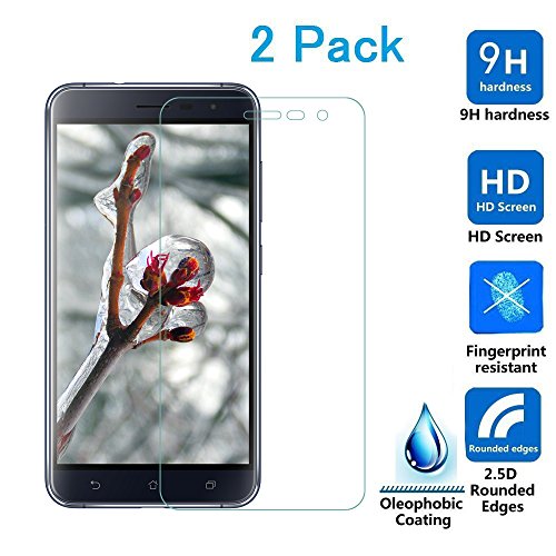 IVSO Asus Zenfone 3 ZE520KL Screen Protector - Ultra-thin 9H Hardness Highest Quality HD clear& Premium Tempered Glass Screen Protector for Asus Zenfone 3 ZE520KL 5.2 inch Phone (2pcs)