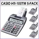 Casio HR-100TM 2-Color Printing Desktop Calculator 5-Pack