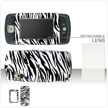Sharp Sidekick LX Cell Phone Zebra Design Protective Case Faceplate Cover with Lens