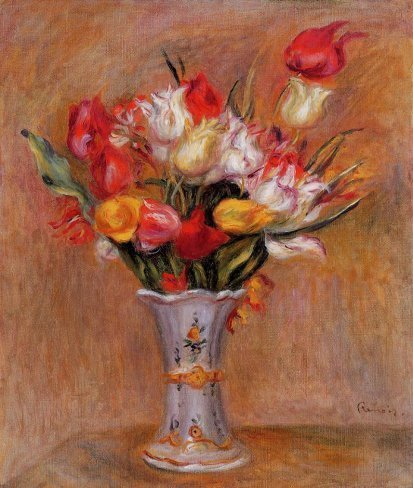 Renoir Art Reproductions and Oil Paintings: Tulips 