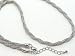 Silver-Tone Braided Mesh Rope Chain Necklace Adjustable from 20 to 22 Long