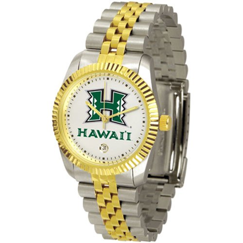 Hawaii Rainbows NCAA Mens Executive Watch 2-Tone Stainless Band Hawaii Rainbows NCAA Mens Executive Watch 2-Tone Stainless Band