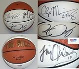 Autographed Riley Mini Helmet - 3 Miami Heat Ball PSA COA Mourning - Autographed NFL Mini Helmets