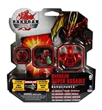 Bakugan Gundalian Invaders S3 Super Assault Bakuchance red with 1 Bakugan Super Assault, 2 Ability Cards and 1 Metal Gate Card (#20037303)IMAGE