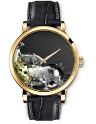 SPRAWL Aanalog Fashion Series Gold Ladies Watches of Genuine Black Leather Strap,Unique Wrist Watch for Women Girls Designed with wild world