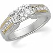 14K Two-Tone Gold Diamond Engagement Ring - 1.00 Ct.