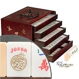 American Bone and Bamboo Mahjong Set 5 Drawer Box