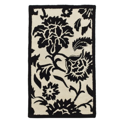 Home Exploded Floral Rug - Black (30x48")