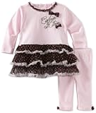 Calvin Klein Baby-Girls Newborn Ruffled Top And Legging