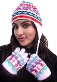 Winter Alpaca Hat and Gloves Set - Andean Orchid Pink (Size Small/medium)