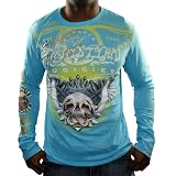 CHRISTIAN AUDIGIER Ed Hardy Mens Long Sleeve Skull T-Shirt Tee