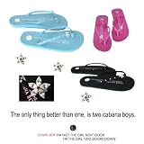 Girl Two Doors Down BUTTERFLY Chocolate Brown Flip Flops (S)