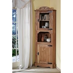 Kieferm�bel Eckvitrine Eckschrank Kiefer massiv Solido