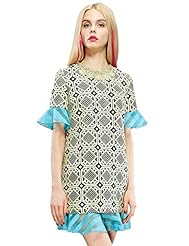 General Print Organza/Polyester/Viscose  Dress