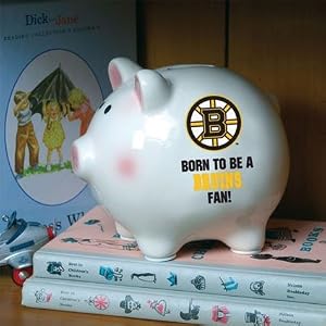 Born to Be Boston Bruins Fan Piggy Bank by 