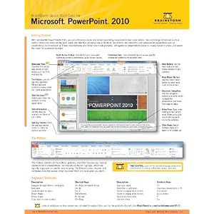 Microsoft Powerpoint  on Microsoft Powerpoint 2010 Quick Start Reference Card  6 Page Tri Fold