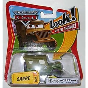 Disney / Pixar CARS Movie 1:55 Die Cast Car with Lenticular Eyes Sarge