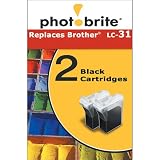 Photobrite 2-pk. Printer Cartridge Compatible for Brother LC-31 - Black