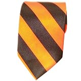 Black & Orange College Stripe Necktie