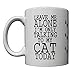 P&B Leave Me Alone Talking to My Cat Ceramic Coffee Mugs 11 oz